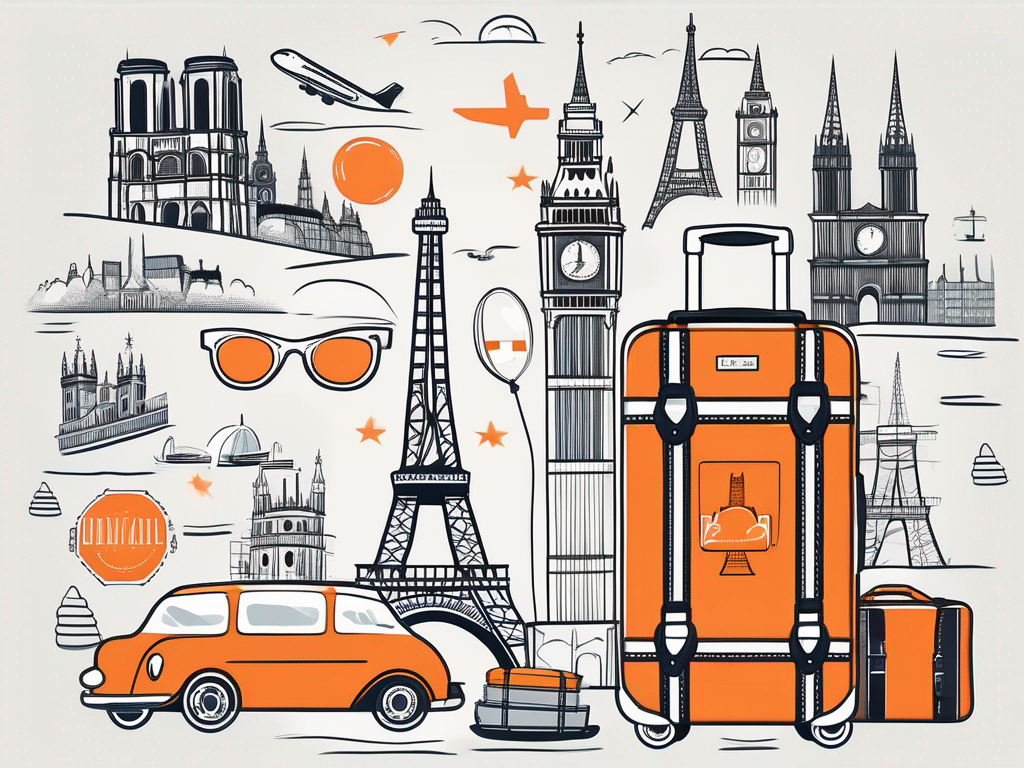 An intricately designed suitcase filled with essential travel items