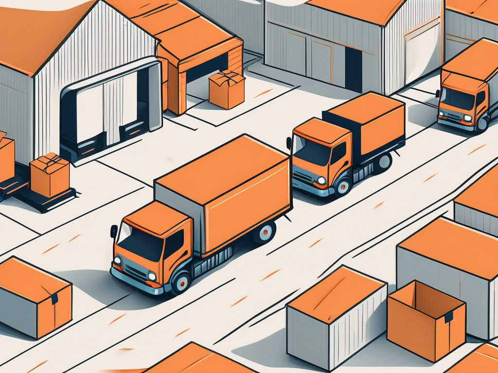 An organized moving truck surrounded by neatly packed boxes