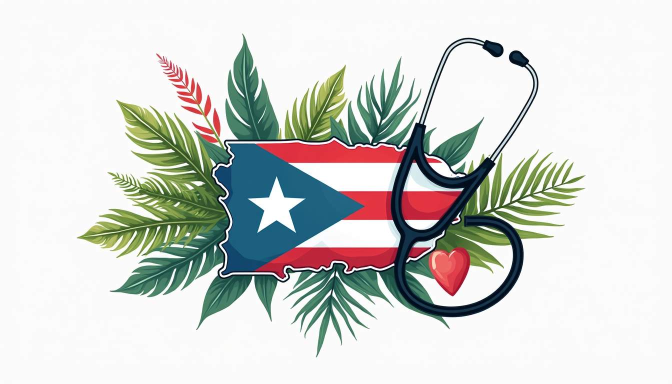 An abstract representation of puerto rico's healthcare system