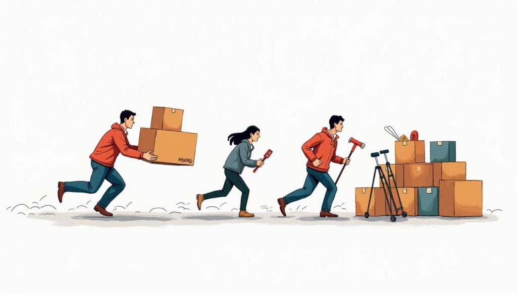 An abstract representation of two moving teams