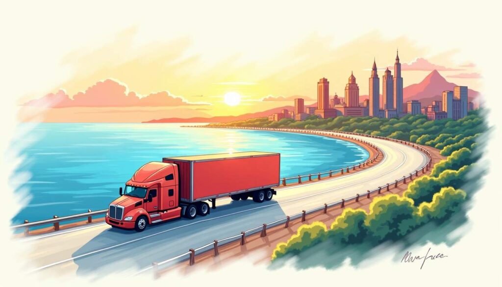 An ltl freight truck loaded with cargo