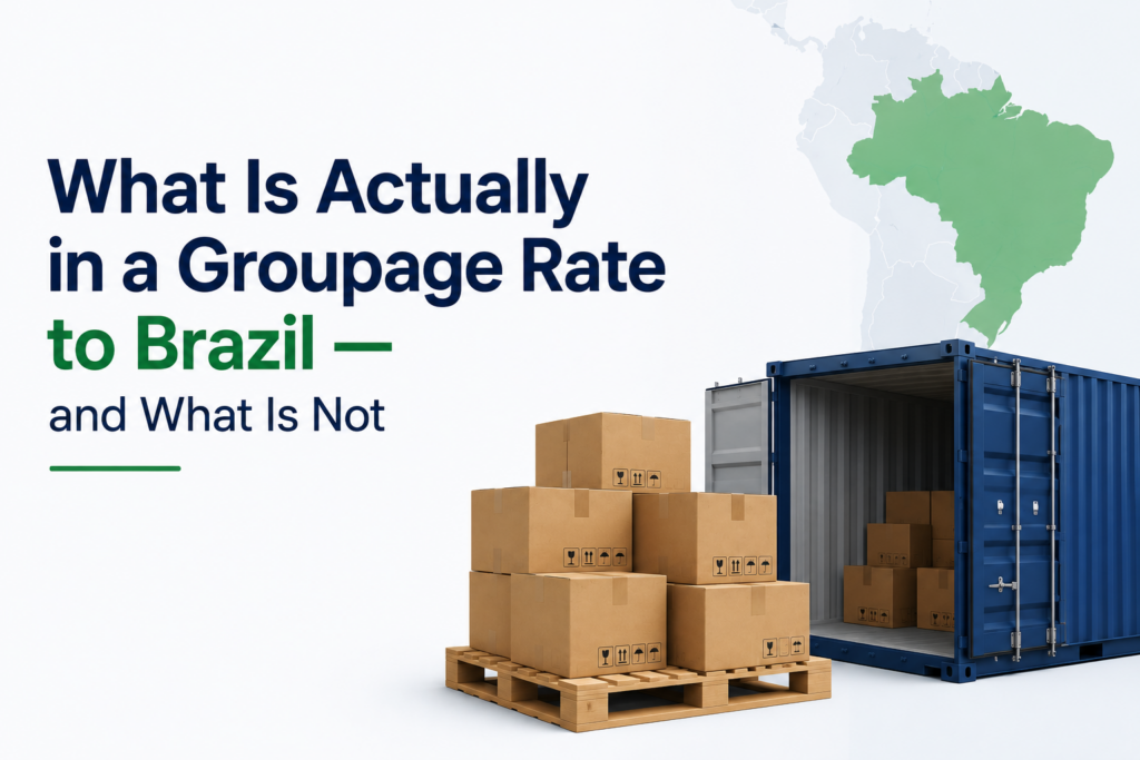 What Is Actually in a Groupage Rate to Brazil — and What Is Not