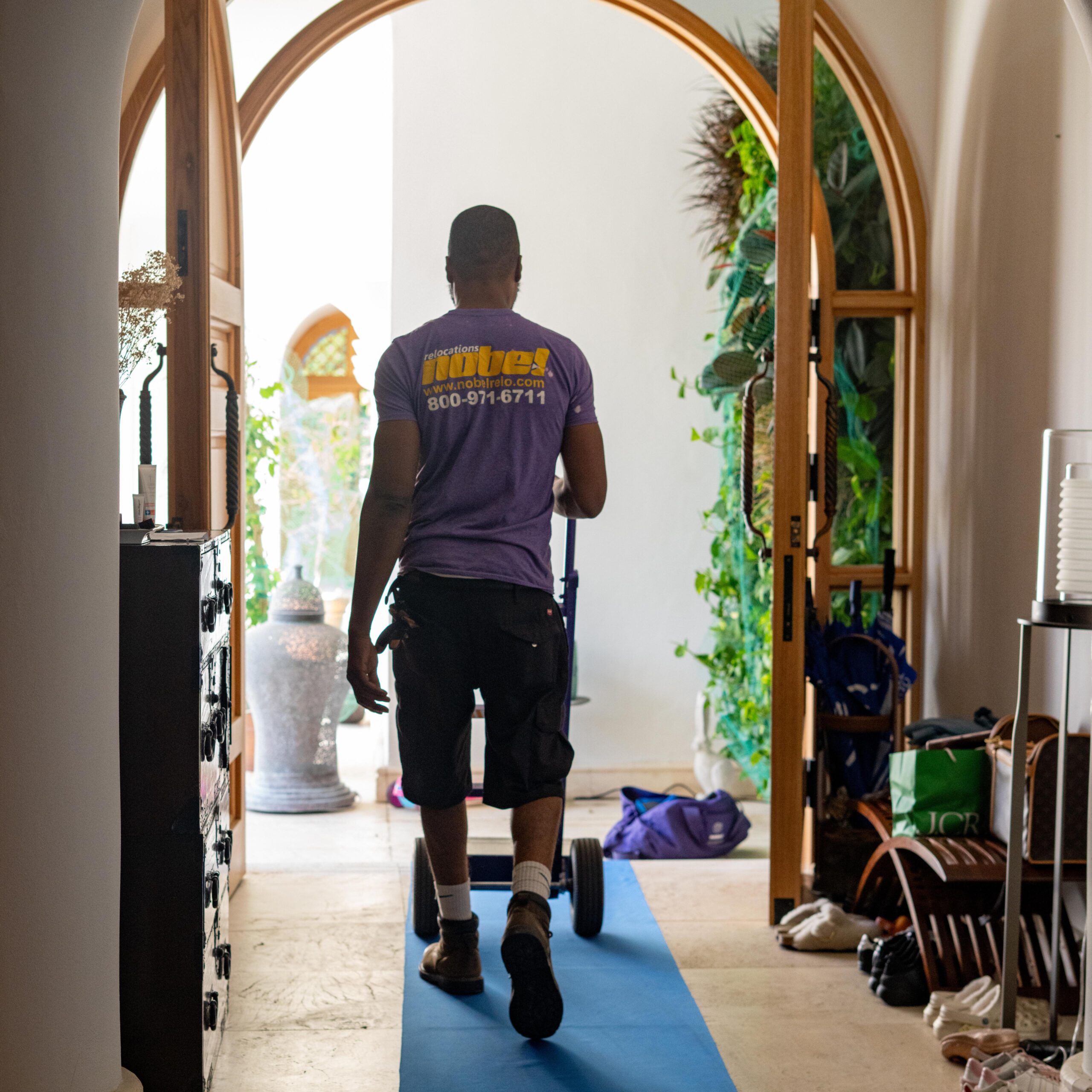 Nobel Relocation mover using professional equipment during a long-distance move