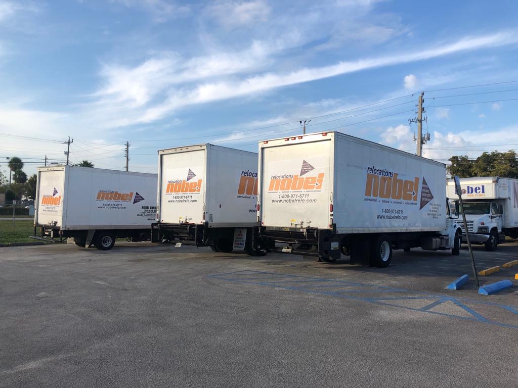 Nobel Relocation moving trucks as the company expanded